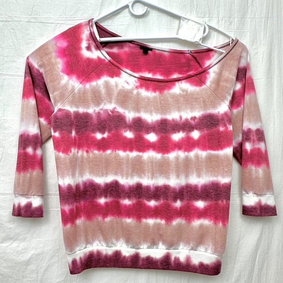 Torrid Off-Shoulder Lt Weight French Terry Sweatshirt Women Sz 2 Supersoft Tie-D - Picture 1 of 6